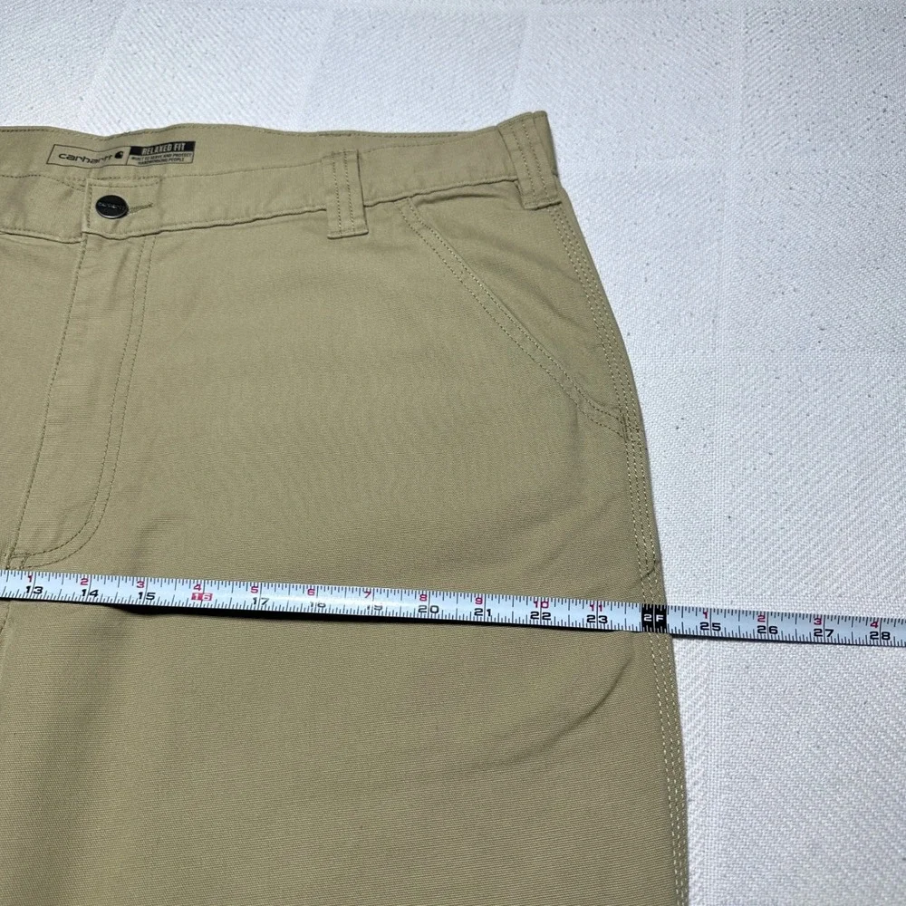 NEW Carhartt Rugged Flex Canvas Work Pants Mens 40x32 Relaxed Fit Tan BN2291-M